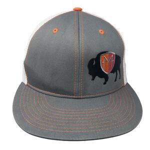 Pacific Headwear D-Series Snapback Trucker Hat Gray One Size Embroidered